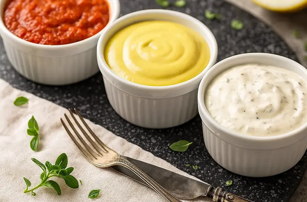 3 Dönersoßen – (Scharfe, Kräuter und Curry Soße)