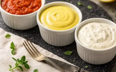 3 Dönersoßen – (Scharfe, Kräuter und Curry Soße)