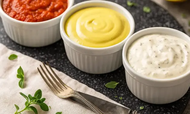 3 Dönersoßen – (Scharfe, Kräuter und Curry Soße)