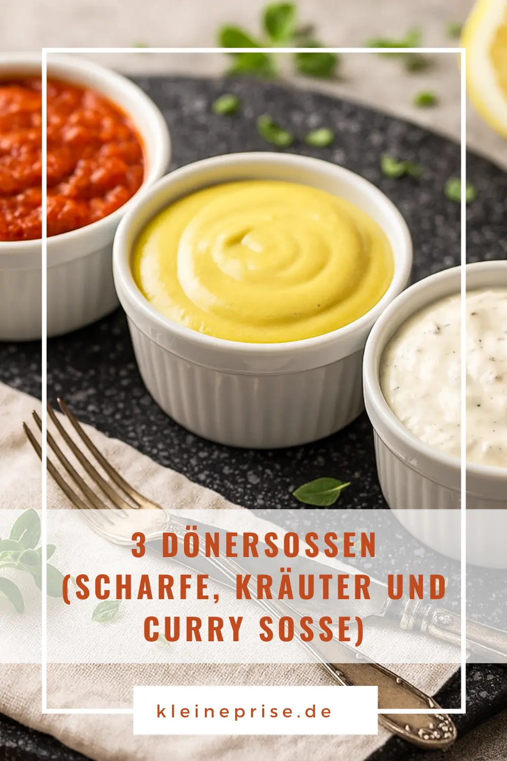 Pinterest: 3 Dönersoßen (Scharfe, Kräuter und Curry Soße) – Rezept Pinterest: 3 Dönersoßen (Scharfe, Kräuter und Curry Soße)