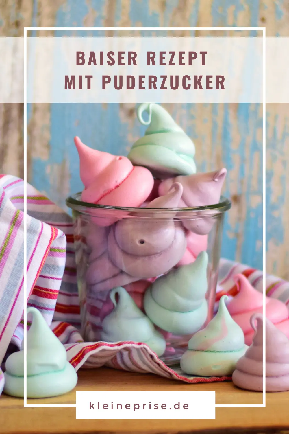 Pinterest: Baiser Rezept mit Puderzucker