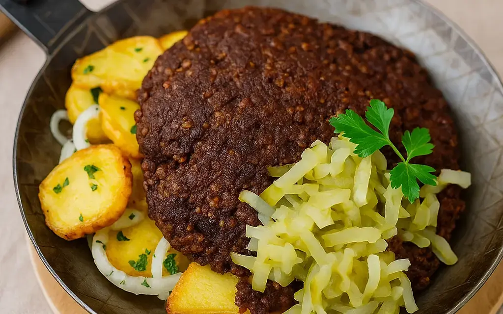 Bremer Knipp mit Bratkartoffeln