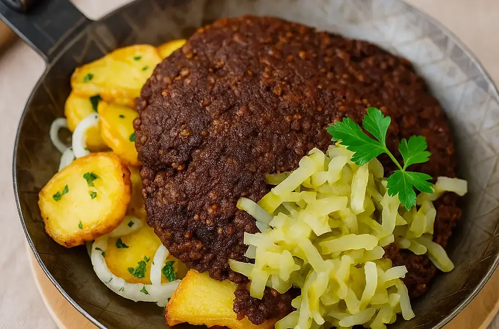 Bremer Knipp mit Bratkartoffeln