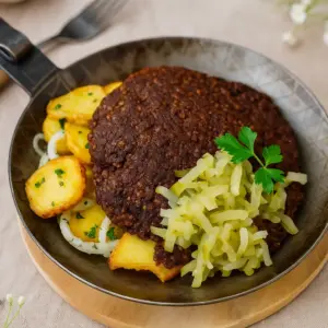 Bremer Knipp mit Bratkartoffeln