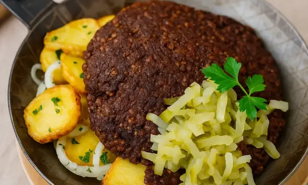Bremer Knipp mit Bratkartoffeln