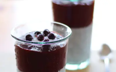 33 Frühstücksideen gesund und lecker für ein gutes Frühstück Chia-Pudding-Parfait mit Heidelbeeren