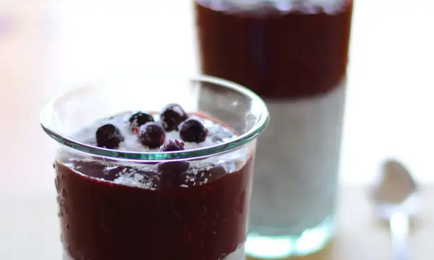 Chia-Pudding-Parfait mit Heidelbeeren