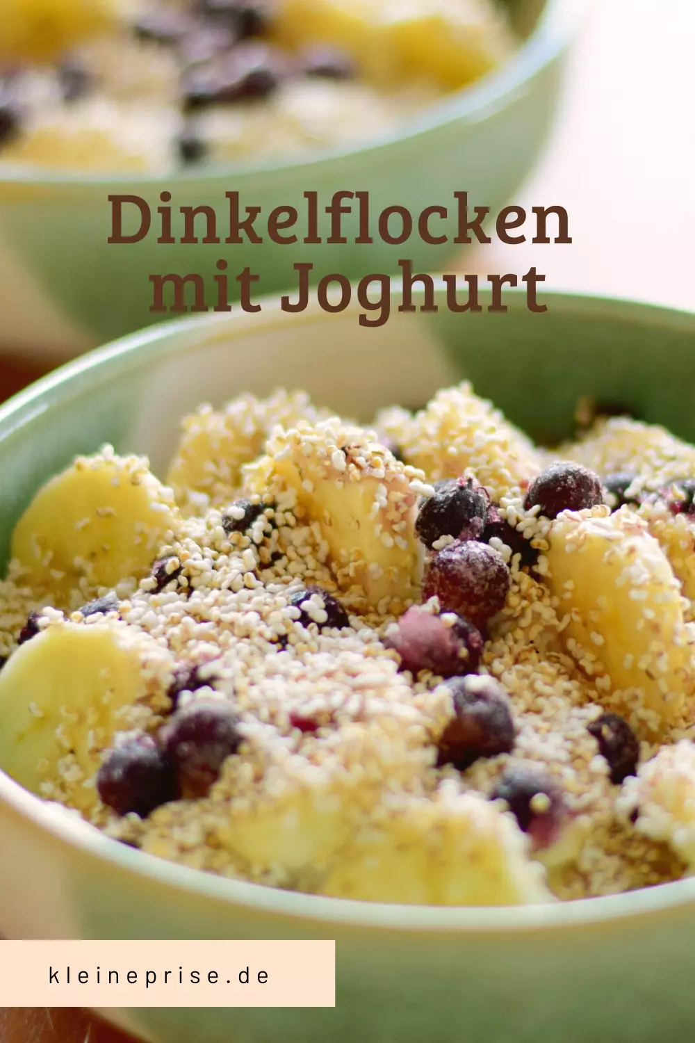 Pin es bei Pinterest: Dinkelflocken mit Joghurt