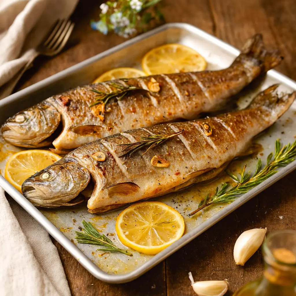 Forelle mit Kräutern