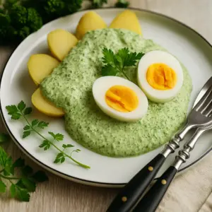 Frankfurter Grüne Soße mit Ei