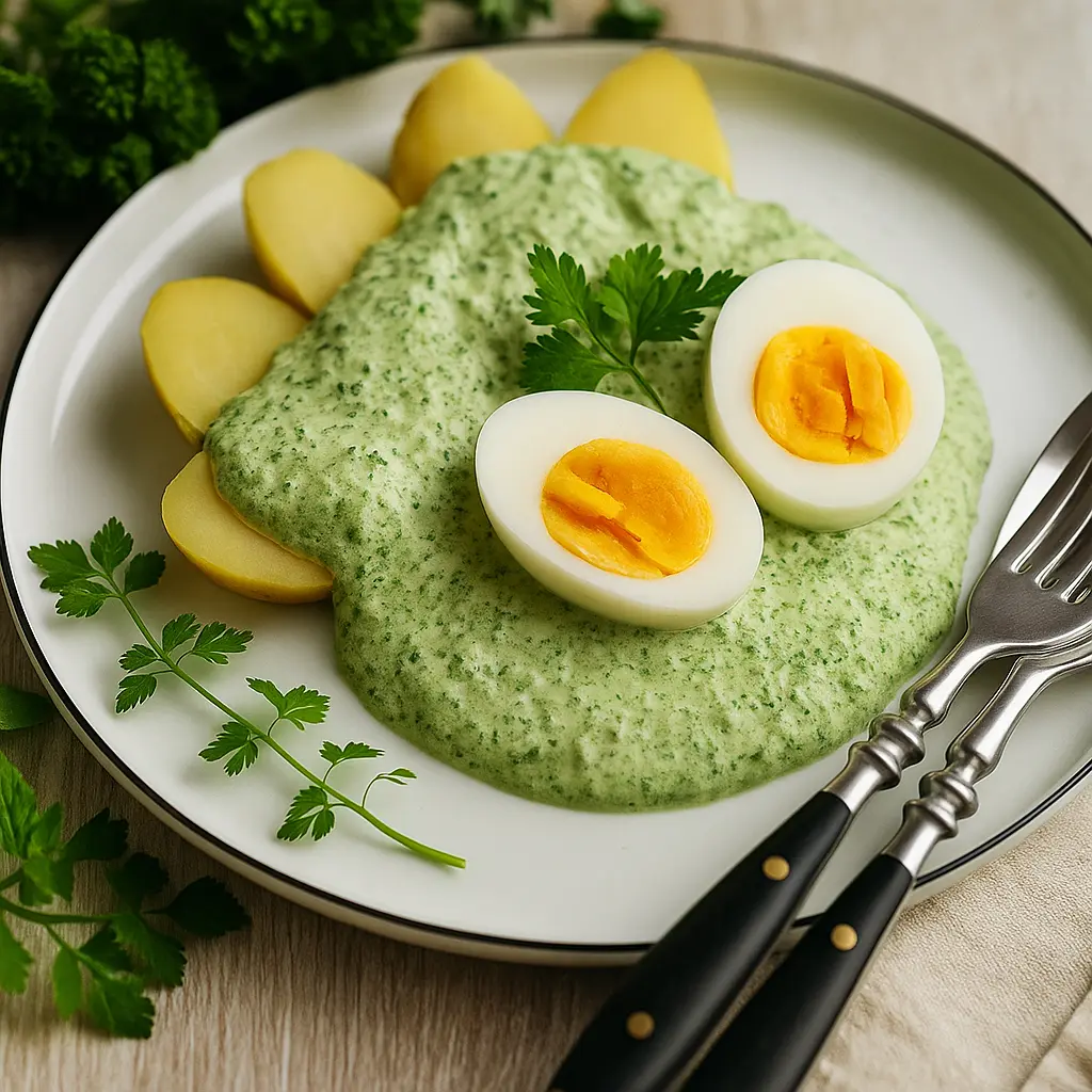Frankfurter Grüne Soße mit Ei