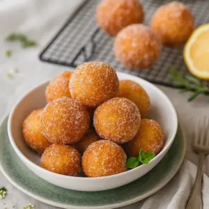 Frittierte Quarkbällchen