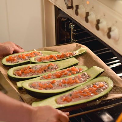 3. Schritt - Zucchini im Ofen backen