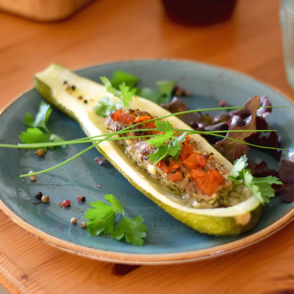 gefüllte Zucchini mit Hackfleisch