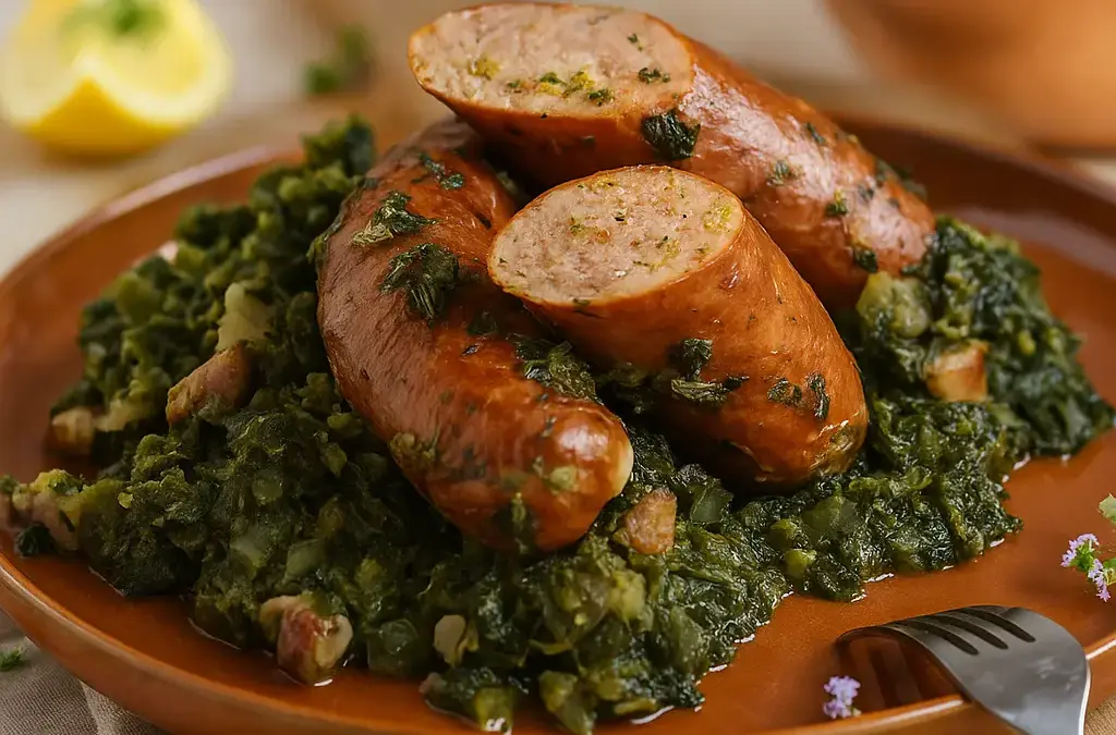 Allgäuer Kässpatzen – einfaches Rezept Grünkohl mit Bregenwurst