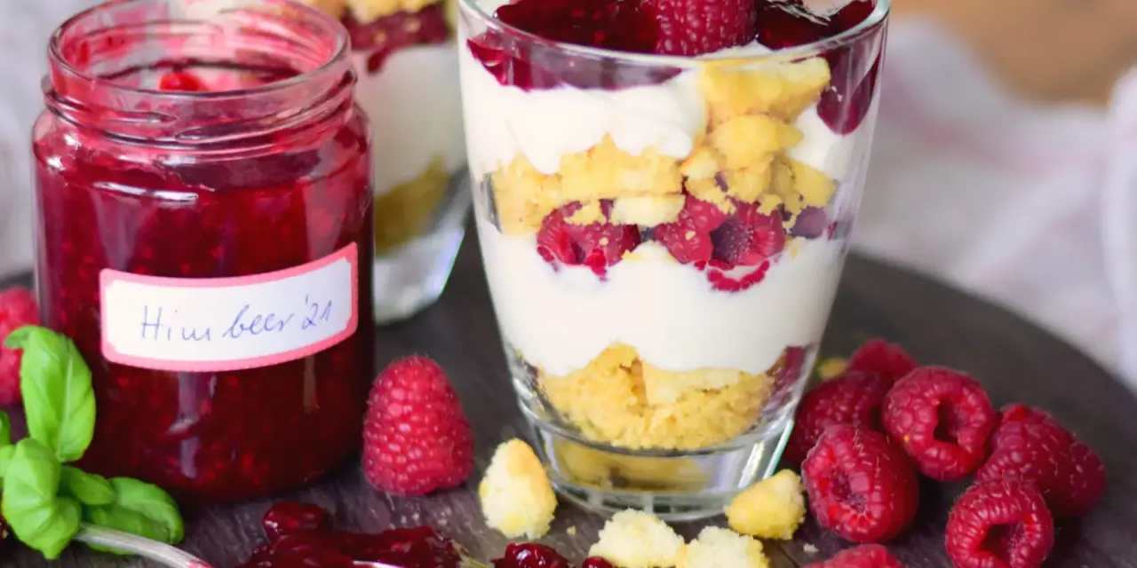 Himbeere Dessert im Glas