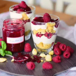 Himbeere Dessert im Glas