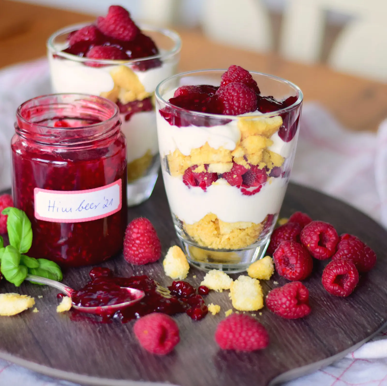 Himbeere Dessert im Glas