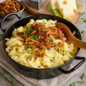 Käsespätzle-Rezept mit Röstzwiebeln