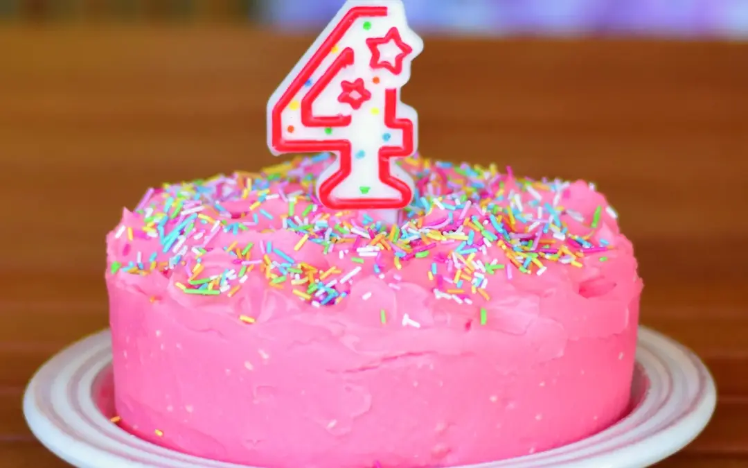 Konfetti-Kuchen für Geburtstag 4 Jahre – Schnell und Einfach