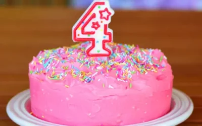 Konfetti-Kuchen für Geburtstag 4 Jahre – Schnell und Einfach