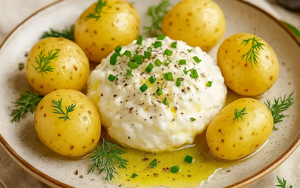 Lausitzer Kartoffeln mit Quark und Leinöl