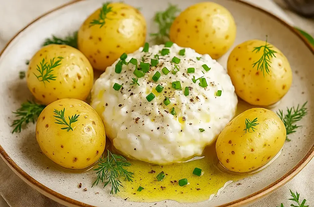 Lausitzer Kartoffeln mit Quark und Leinöl