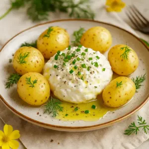 Lausitzer Kartoffeln mit Quark und Leinöl