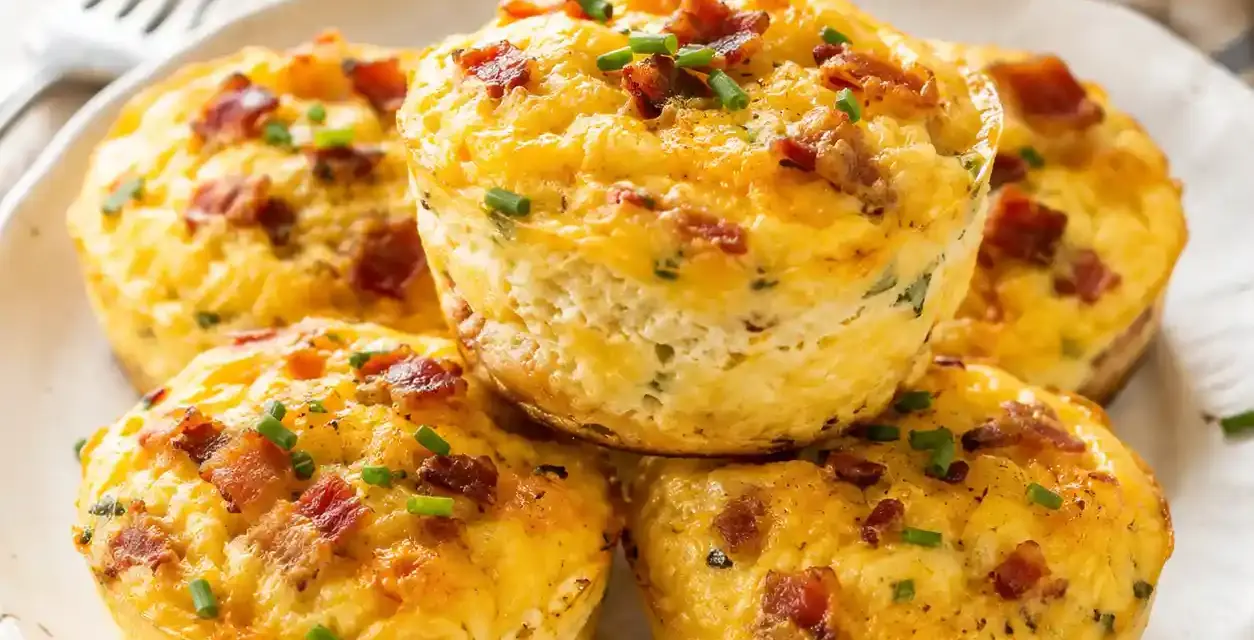 Low Carb Bacon und Cheddar Ei-Muffins