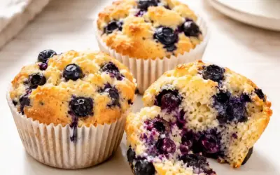 Einfache Rezepte und Spielideen für Kinder Low Carb Blaubeermuffins einfach und saftig
