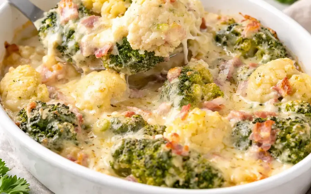 Low Carb Blumenkohl-Brokkoli-Auflauf