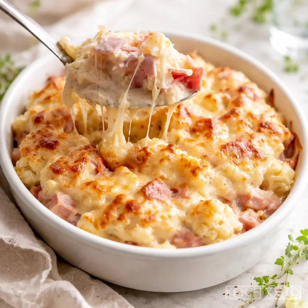 Low Carb Blumenkohl-Schinken-Auflauf Low Carb Blumenkohl-Schinken-Auflauf | Kleine Prise