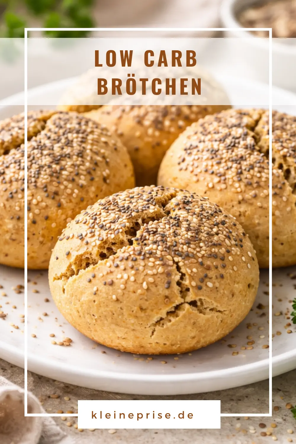 Pinterest: Low Carb Brötchen – Rezept Pinterest: Low Carb Brötchen