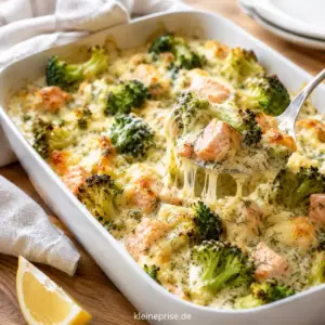 Low Carb Brokkoli-Lachs-Gratin: einfach und cremig Low Carb Brokkoli-Lachs-Gratin mit Brokkoli, Lachs und cremiger Käsesoße
