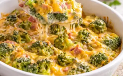 Nudelsalat mal anders: Gesund, Lecker, Herzhaft! Low Carb Brokkoli-Schinken-Auflauf