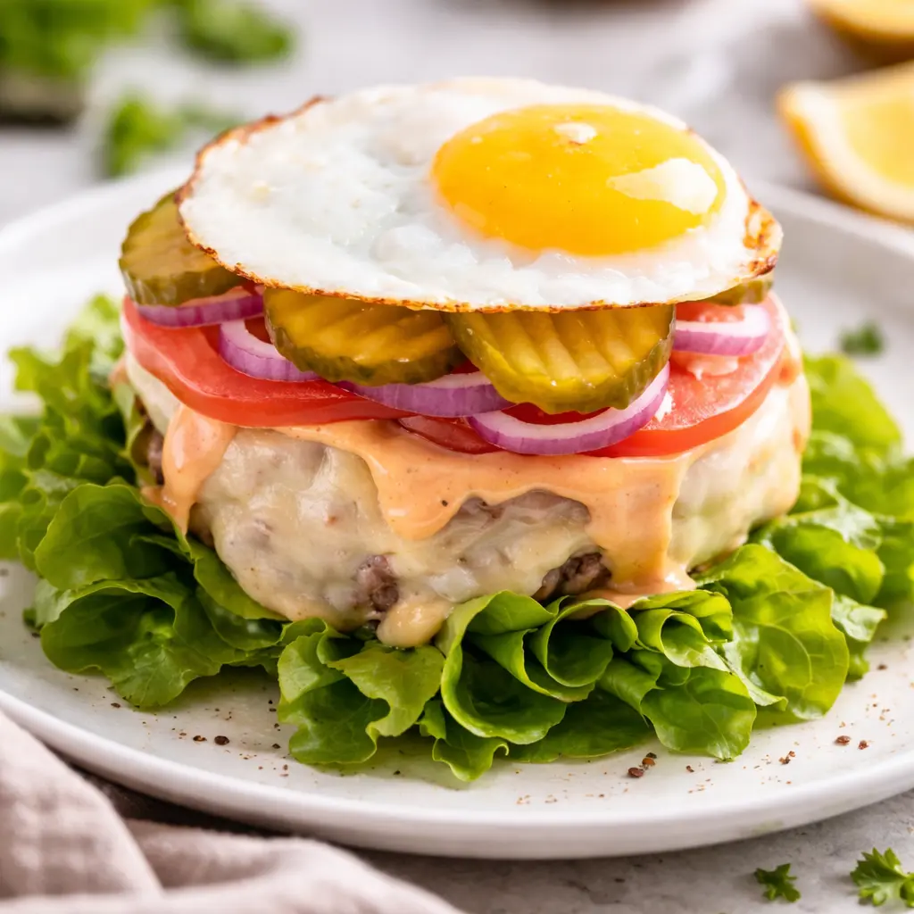Low Carb Burger ohne Brötchen Low Carb Burger ohne Brötchen | Kleine Prise