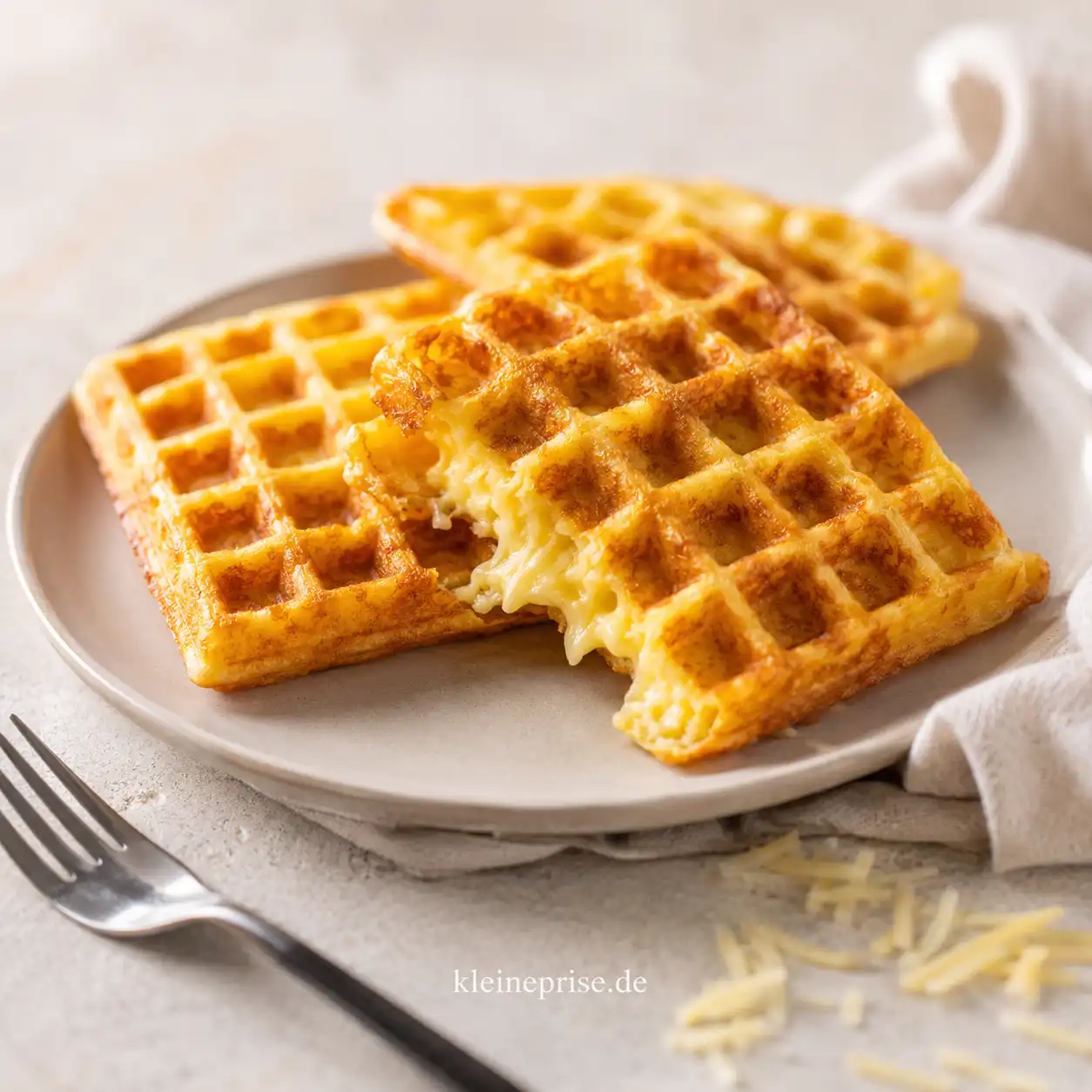 Low Carb Chaffles einfach und knusprig aus dem Waffeleisen Low Carb Chaffles einfach und knusprig aus dem Waffeleisen | Kleine Prise