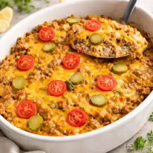 Low Carb Cheeseburger Auflauf
