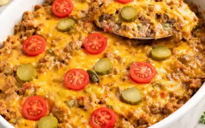 Nudelsalat mal anders: Gesund, Lecker, Herzhaft! Low Carb Cheeseburger Auflauf