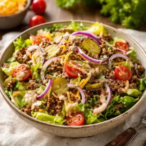 Low Carb Cheeseburger Salat Low Carb Cheeseburger Salat