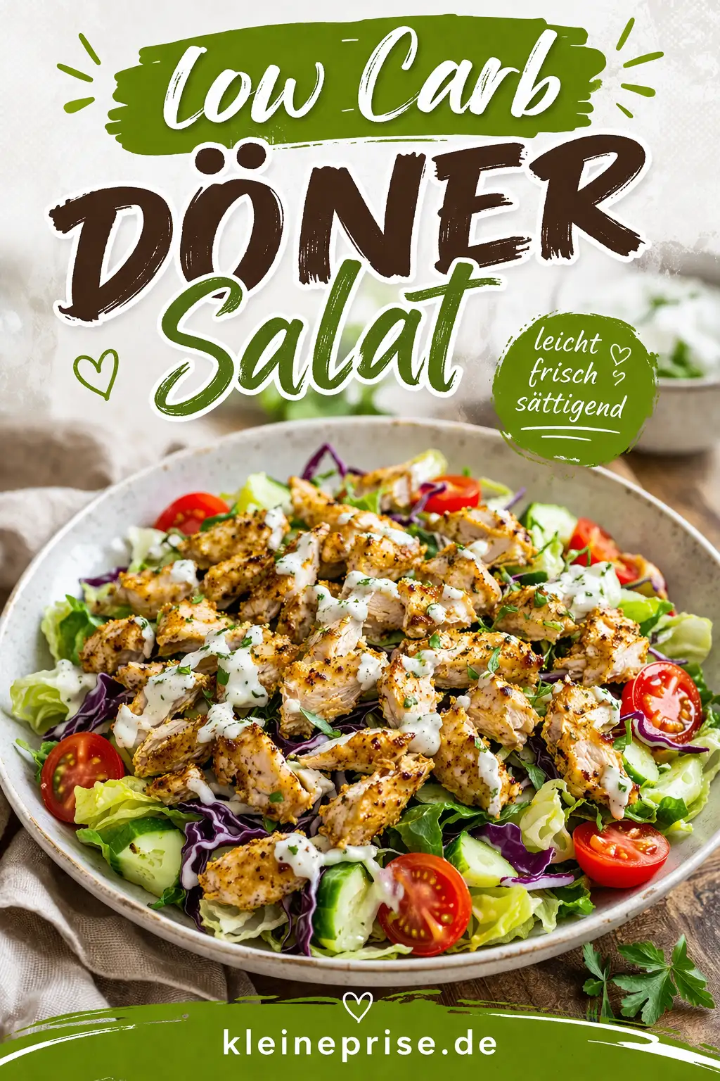 Pinterest: Low Carb Döner Salat – Rezept Pinterest: Low Carb Döner Salat