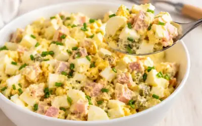 Einfache Rezepte und Spielideen für Kinder Low Carb Eiersalat mit Schinken einfach und cremig