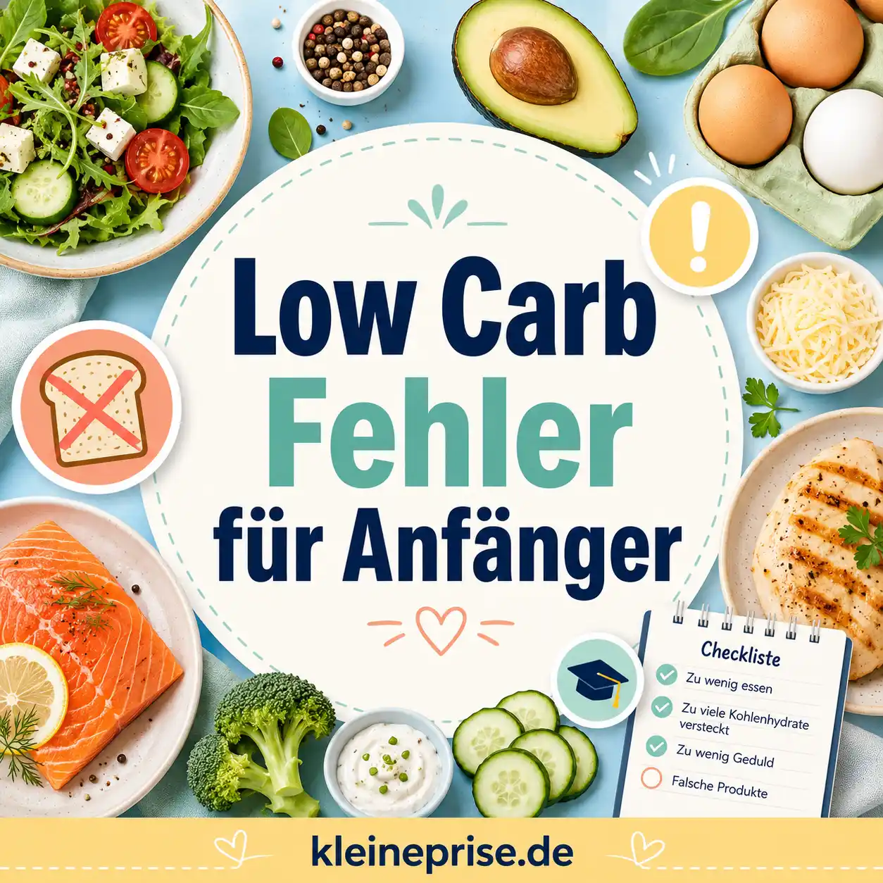Low Carb Fehler für Anfänger: Diese Stolperfallen solltest du kennen Low Carb Fehler für Anfänger: Diese Stolperfallen solltest du kennen | Kleine Prise