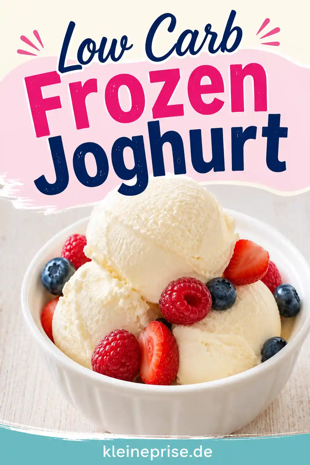 Low Carb Frozen Joghurt Pinterest Pinterest Grafik für Low Carb Frozen Joghurt mit cremigem Joghurteis und frischen Beeren