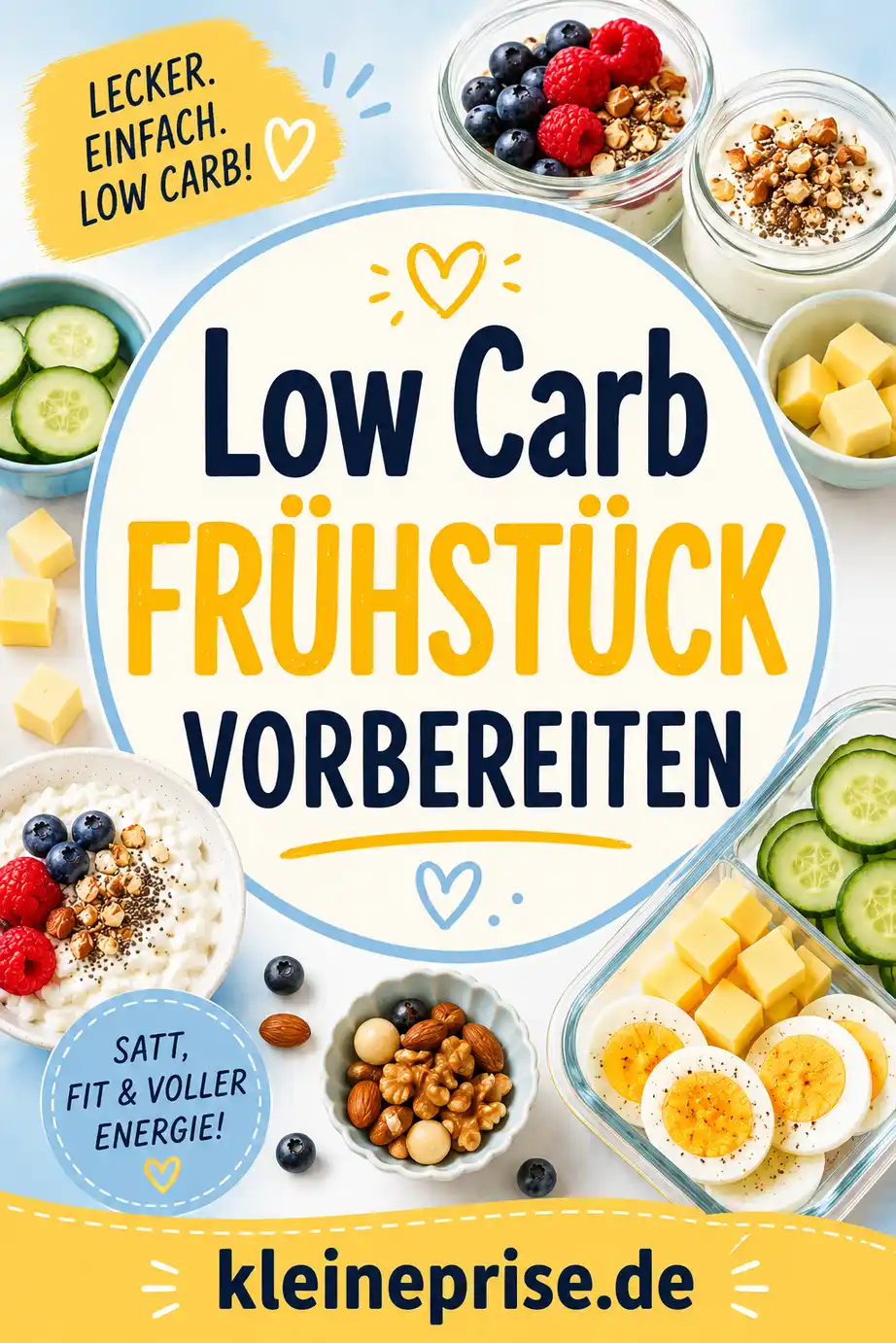 Low Carb Frühstück vorbereiten Pinterest Bild Pinterest Bild zu Low Carb Frühstück vorbereiten mit Quark, Beeren, Eiern, Gurke, Käse, Nüssen und Frühstücksbox
