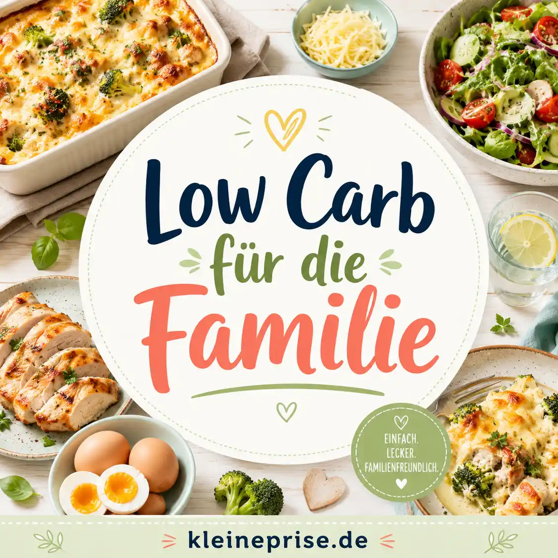 Low Carb für die Familie: Einfach kochen ohne Extra-Stress Low Carb für die Familie: Einfach kochen ohne Extra-Stress | Kleine Prise