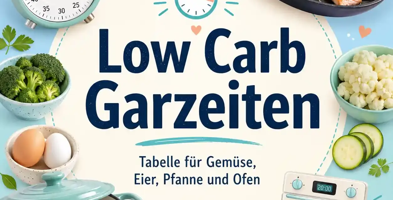 Low Carb Garzeiten: Tabelle für Gemüse, Eier, Pfanne und Ofen