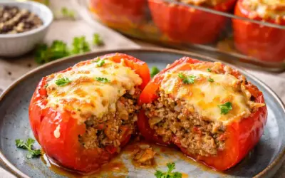 Einfache Rezepte und Spielideen für Kinder Low Carb Gefüllte Paprikas