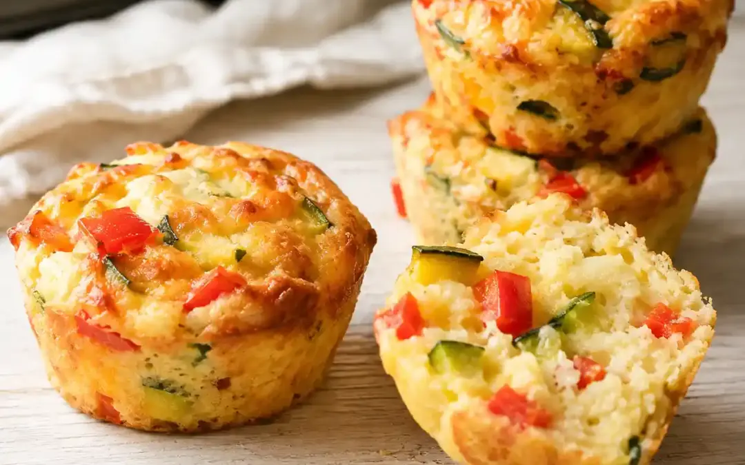 Low Carb Muffins ohne Mehl Low Carb Gemüse Muffins mit Zucchini und Paprika