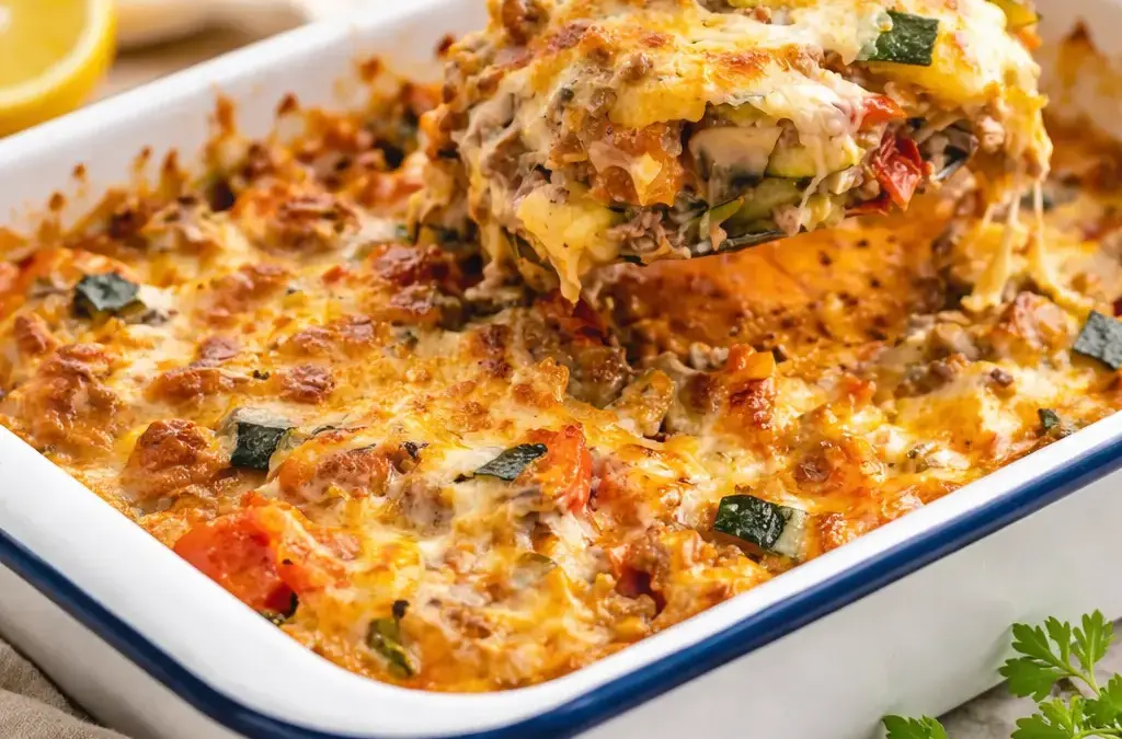 Bayerischer Schweinebraten Low Carb Hackfleisch-Gemüse-Auflauf